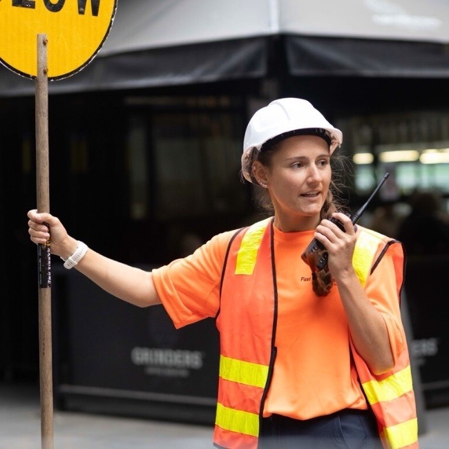 labour hire brisbane | Fast Labour Hire labour hire brisbane, traffic controller, woman traffic controller, labour hire, labour hire company